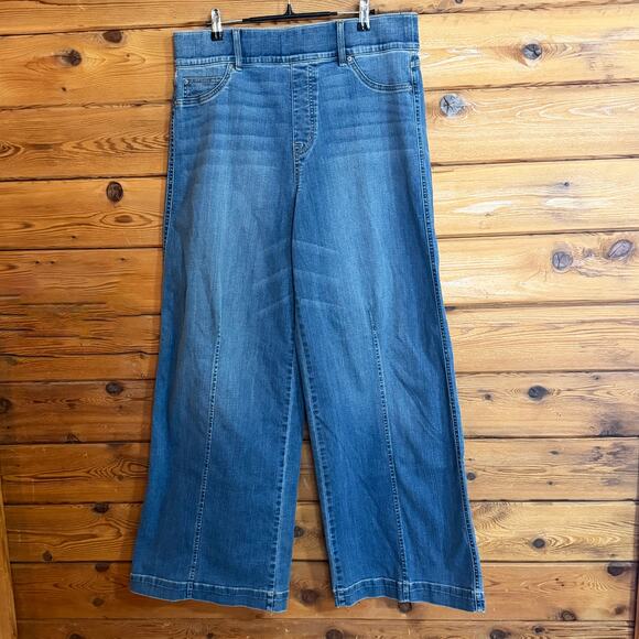 SPANX Denim - SPANX Pull On Wide Leg Denim Jeans Size 1X Plus